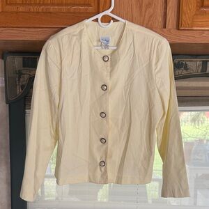 Bedford Fair Yellow Button-Up Jacket Size 18